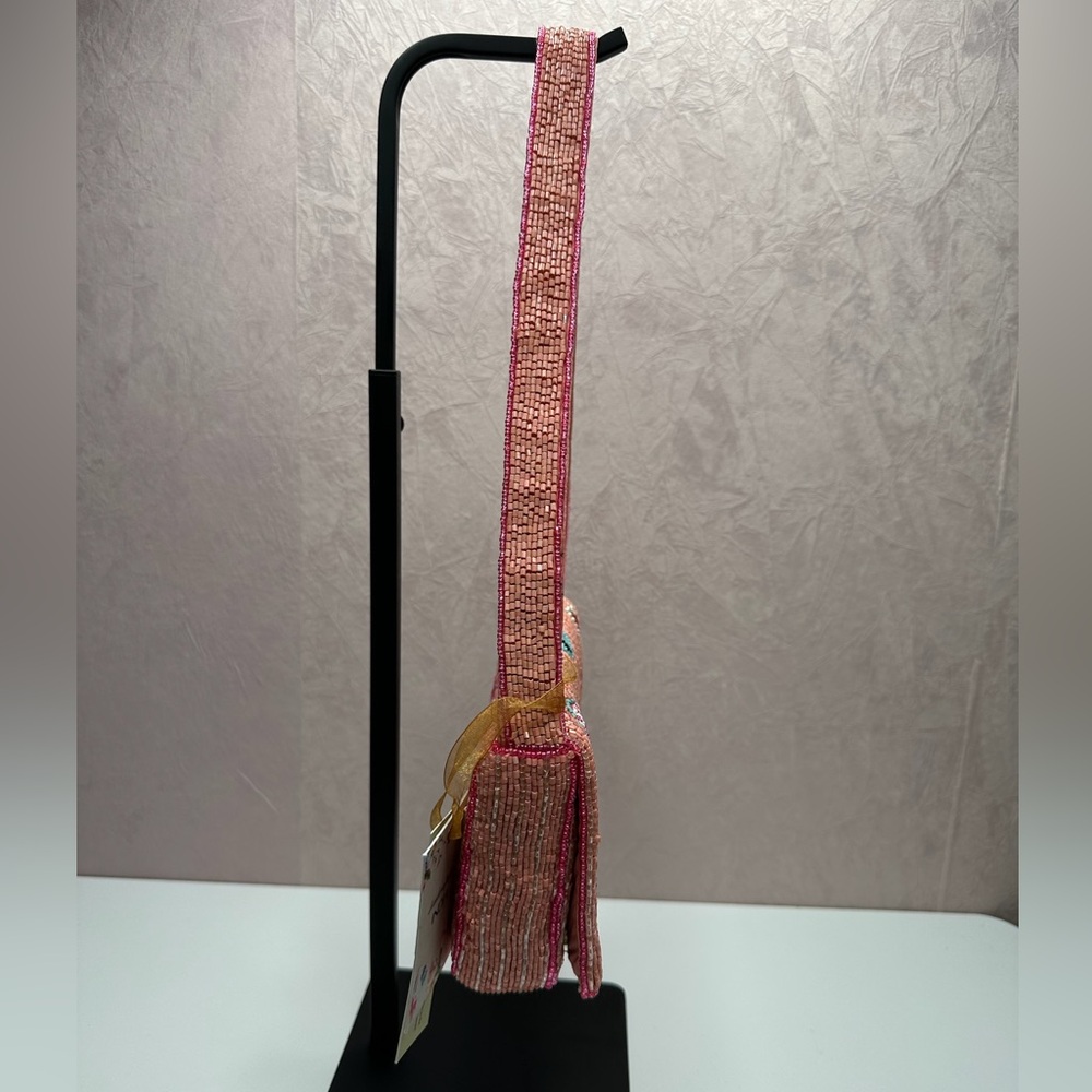 Charming Pink Beaded Shoulder Bag - Picture 7 of 14